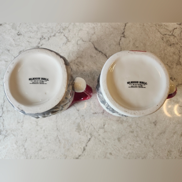 Sleigh Bell Bistro African American Santa & Mrs. Claus Ceramic Coffee Mugs NWOB - Picture 6 of 8